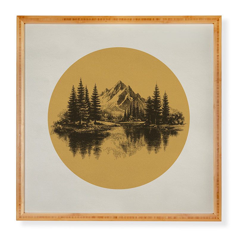 DENY Designs mountain vignette Framed Wall Art