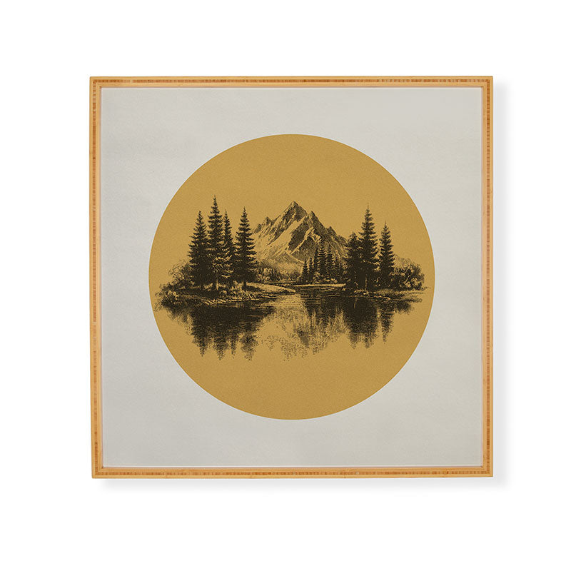 DENY Designs mountain vignette Framed Wall Art