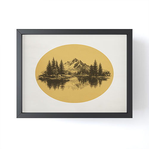 DENY Designs mountain vignette Framed Mini Art Print