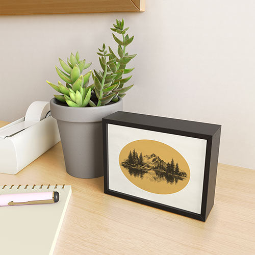 DENY Designs mountain vignette Framed Mini Art Print