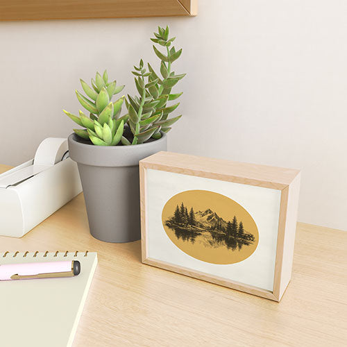DENY Designs mountain vignette Framed Mini Art Print