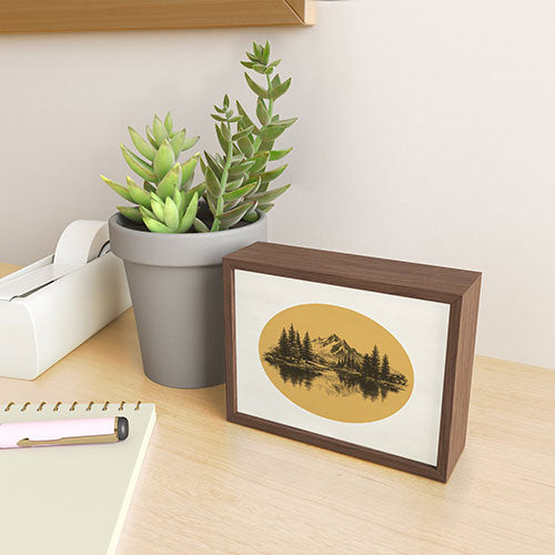DENY Designs mountain vignette Framed Mini Art Print