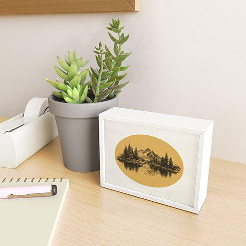 DENY Designs mountain vignette Framed Mini Art Print