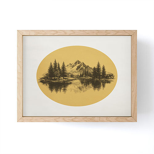 DENY Designs mountain vignette Framed Mini Art Print