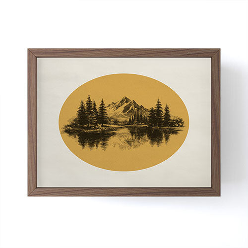 DENY Designs mountain vignette Framed Mini Art Print