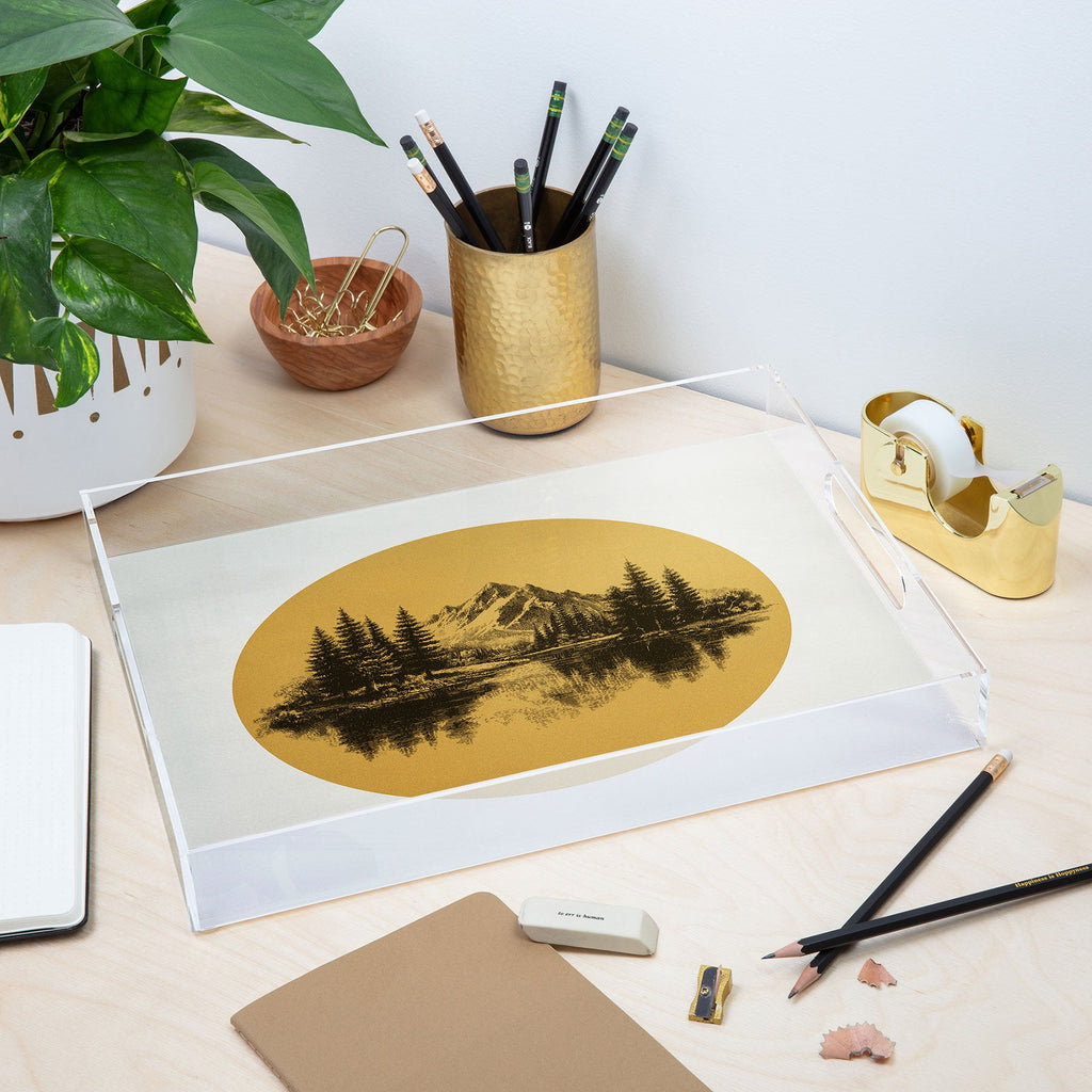 DENY Designs mountain vignette Acrylic Tray
