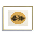 DENY Designs mountain vignette Metal Framed Art Print