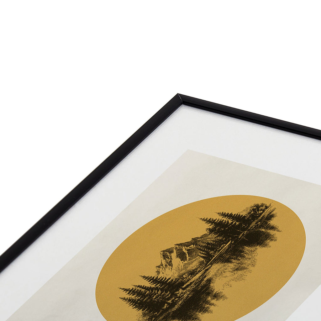 DENY Designs mountain vignette Metal Framed Art Print
