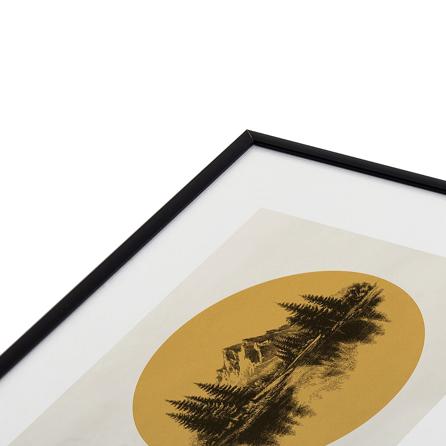 DENY Designs mountain vignette Metal Framed Art Print
