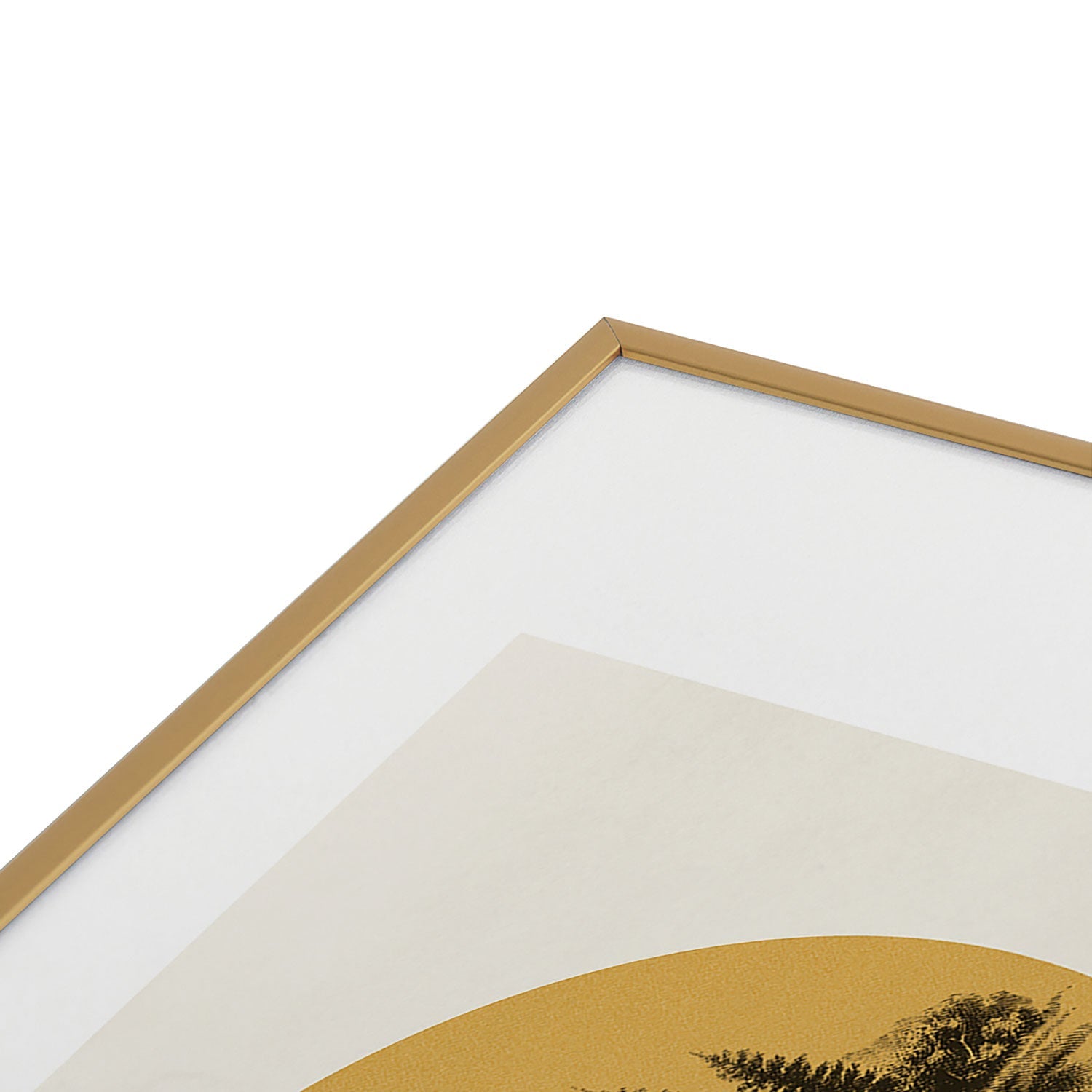 DENY Designs mountain vignette Metal Framed Art Print