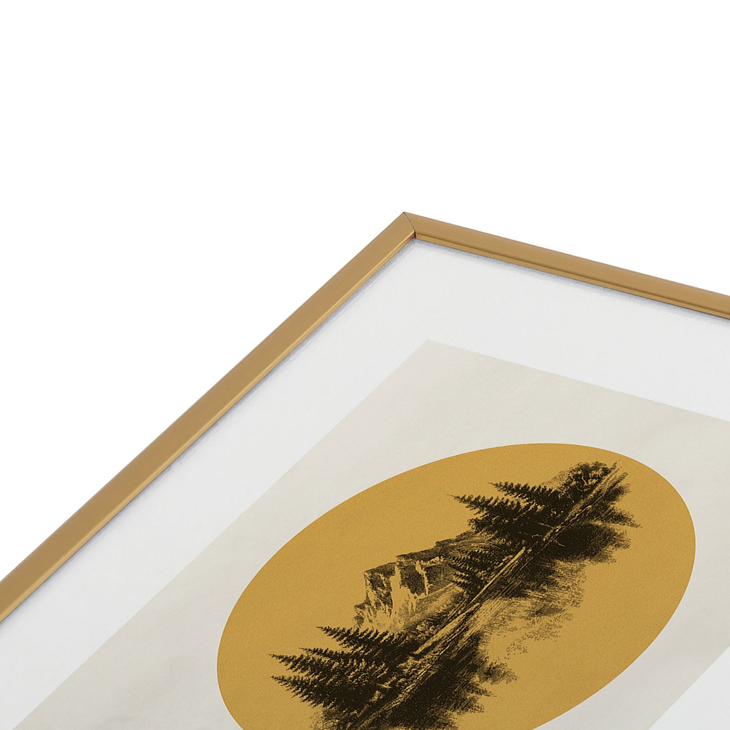 DENY Designs mountain vignette Metal Framed Art Print