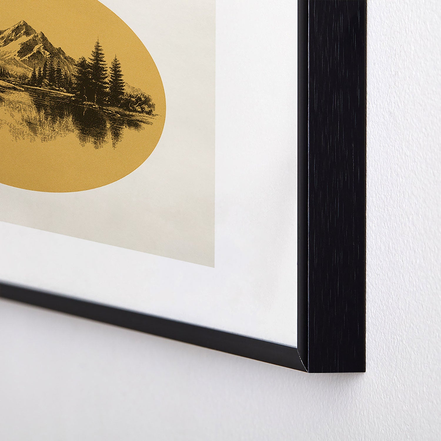 DENY Designs mountain vignette Metal Framed Art Print
