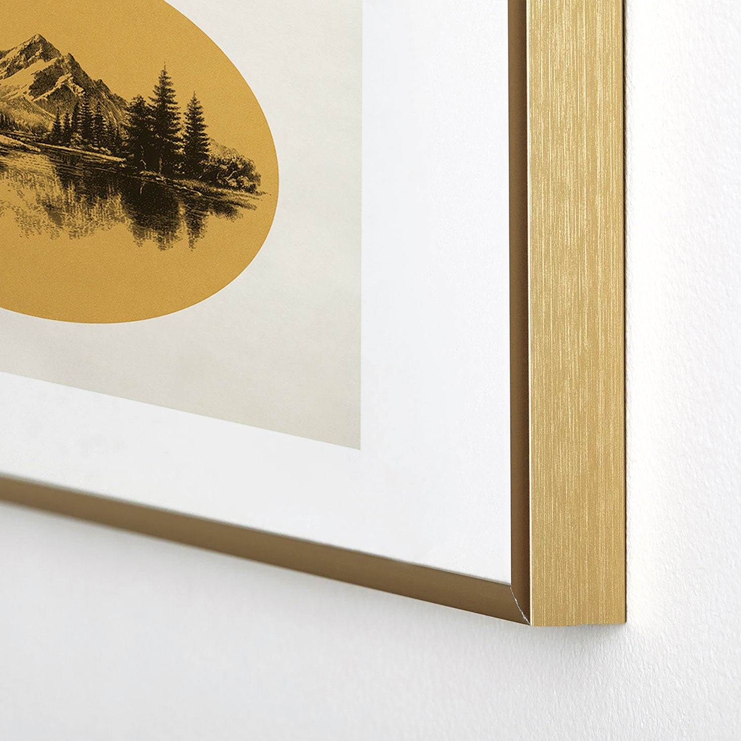 DENY Designs mountain vignette Metal Framed Art Print