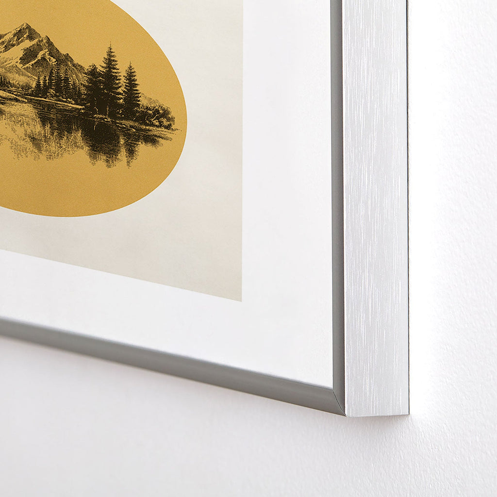 DENY Designs mountain vignette Metal Framed Art Print