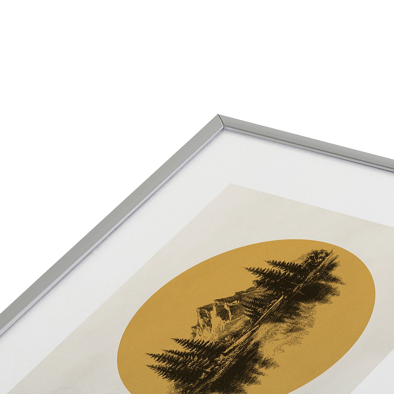 DENY Designs mountain vignette Metal Framed Art Print