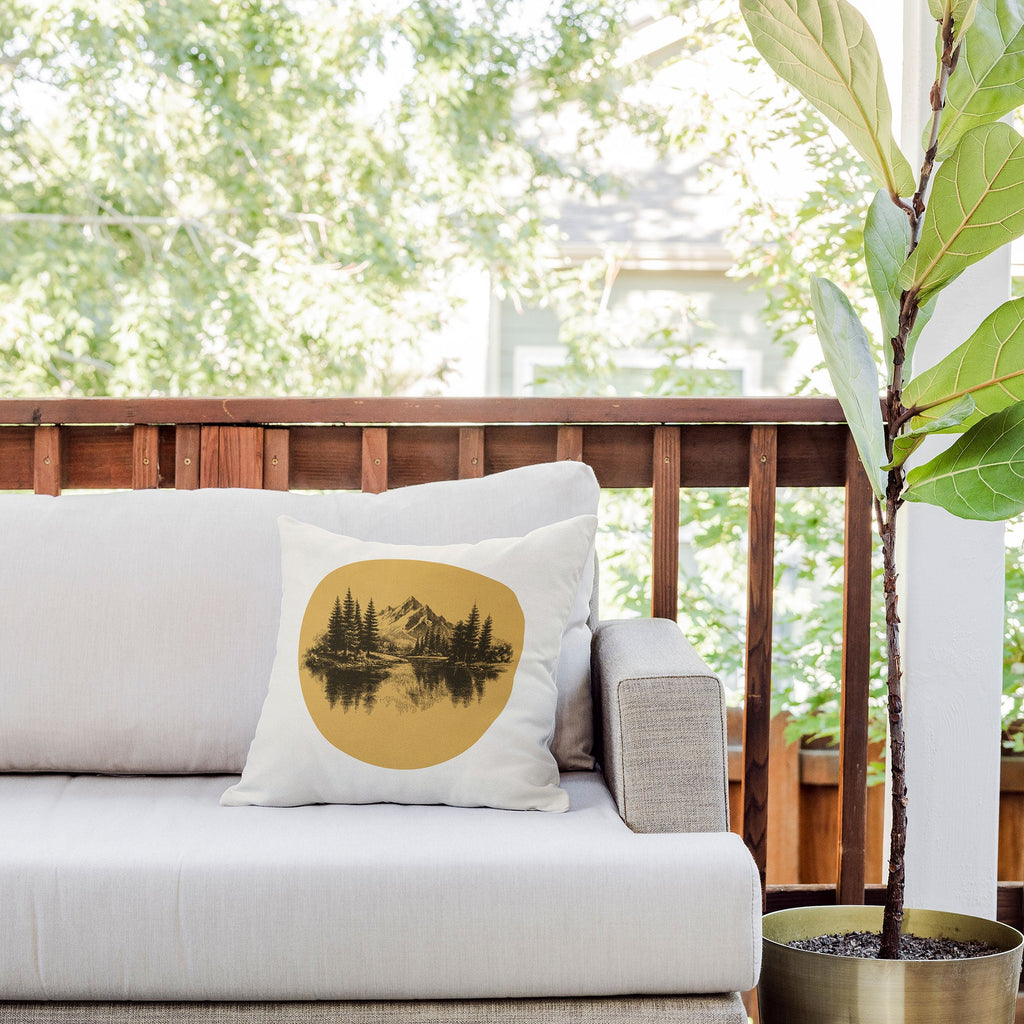 DENY Designs mountain vignette Outdoor Throw Pillow