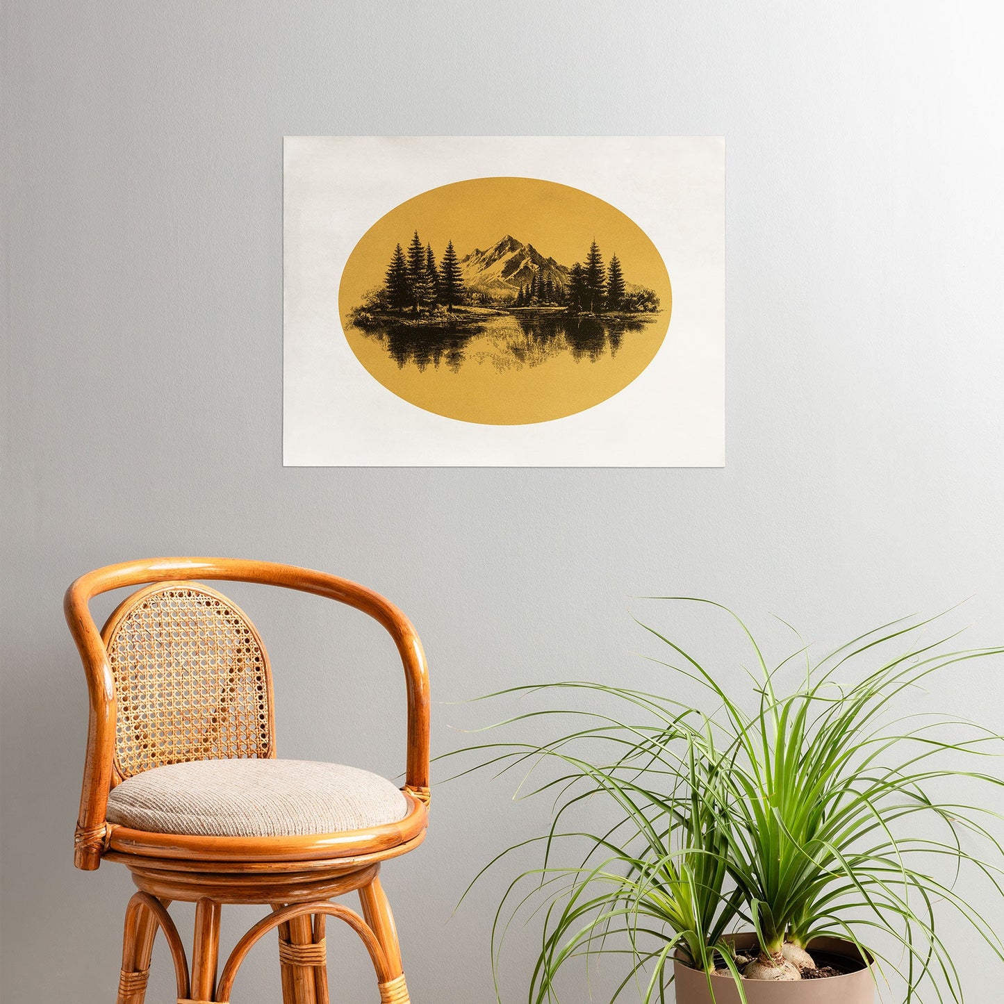 DENY Designs mountain vignette Poster