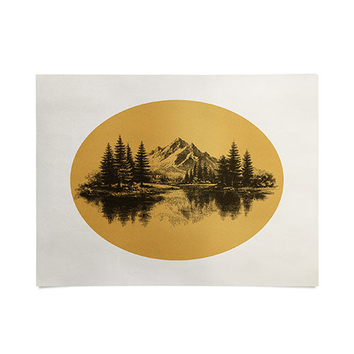 DENY Designs mountain vignette Poster