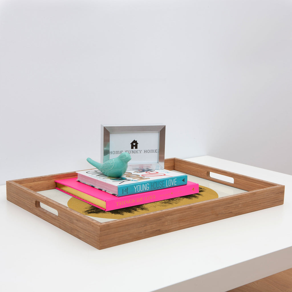 DENY Designs mountain vignette Rectangular Tray