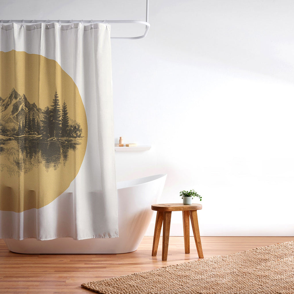 DENY Designs mountain vignette Shower Curtain