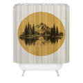 DENY Designs mountain vignette Shower Curtain