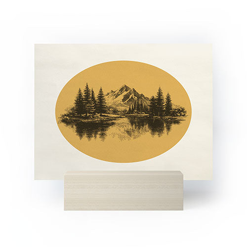 DENY Designs mountain vignette Mini Art Print