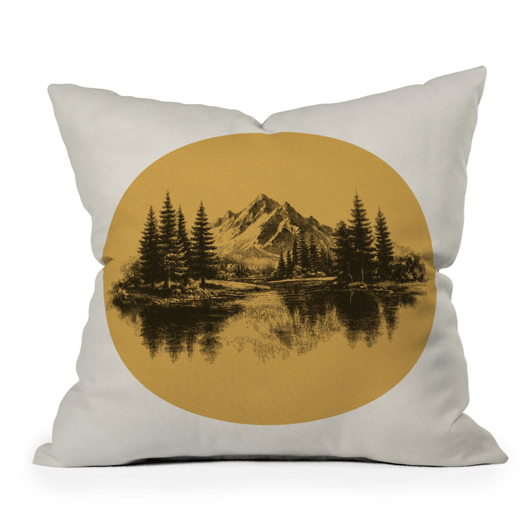 DENY Designs mountain vignette Outdoor Throw Pillow