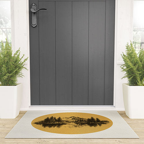 DENY Designs mountain vignette Welcome Mat