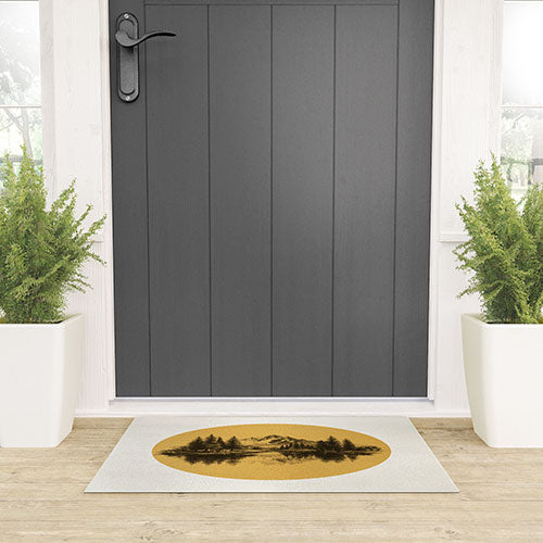 DENY Designs mountain vignette Welcome Mat