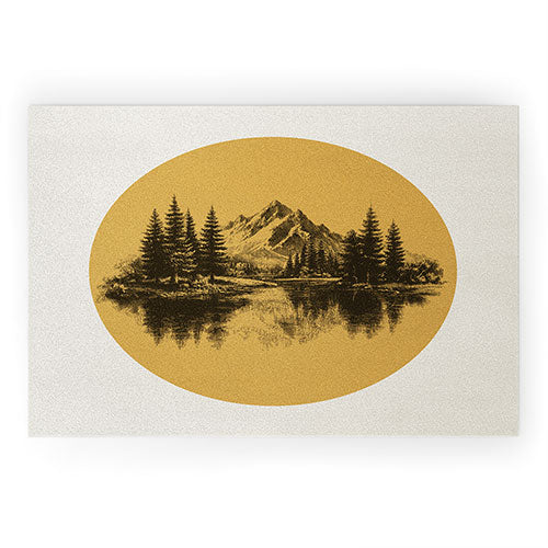 DENY Designs mountain vignette Welcome Mat