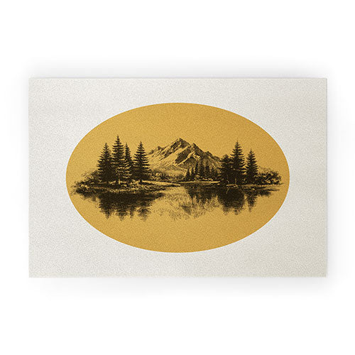 DENY Designs mountain vignette Welcome Mat