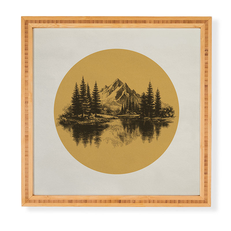 DENY Designs mountain vignette Framed Wall Art