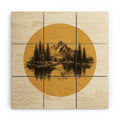 DENY Designs mountain vignette Wood Wall Mural
