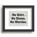 DENY Designs no shirt no shoes no worries Recessed Framing Rectangle
