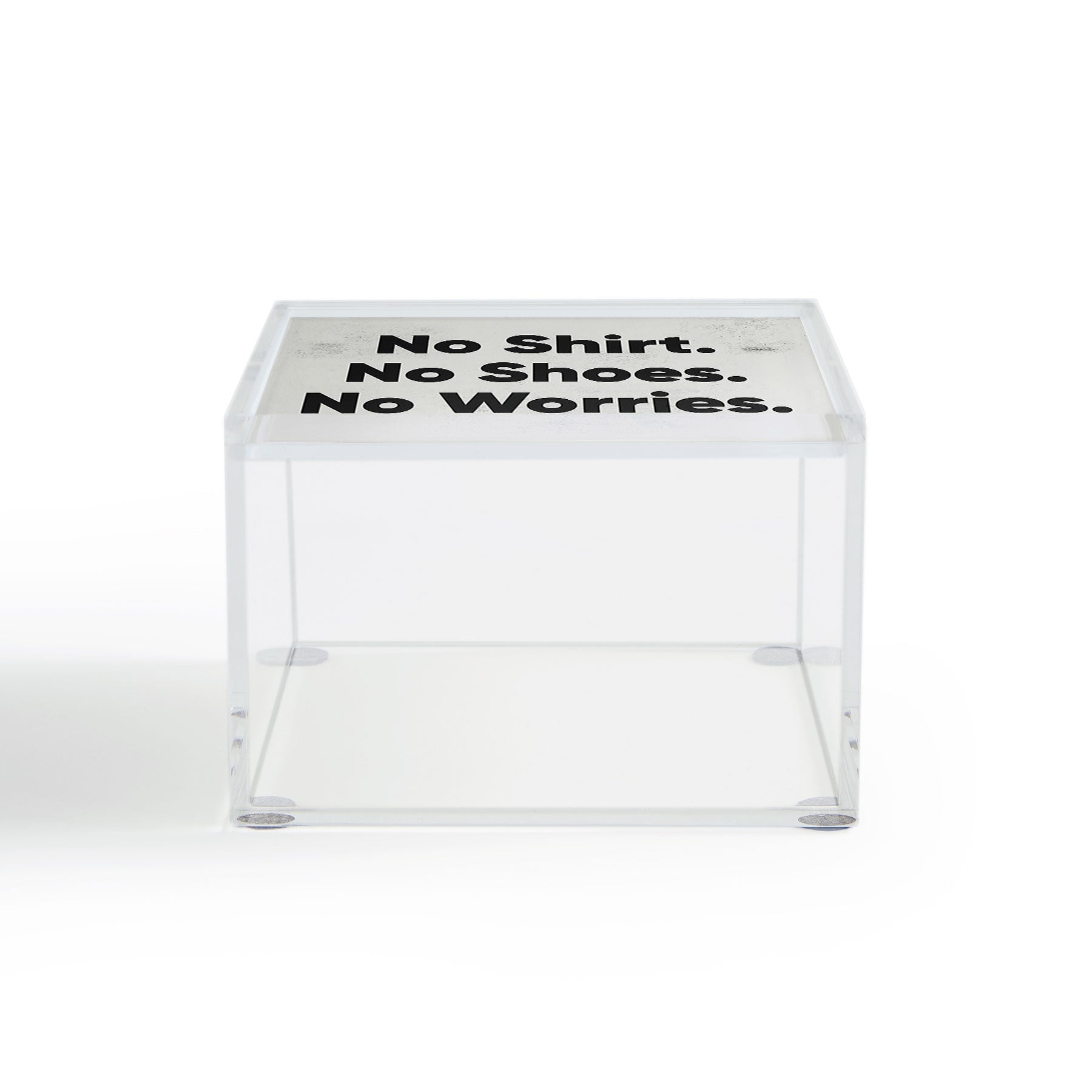 DENY Designs no shirt no shoes no worries Acrylic Box