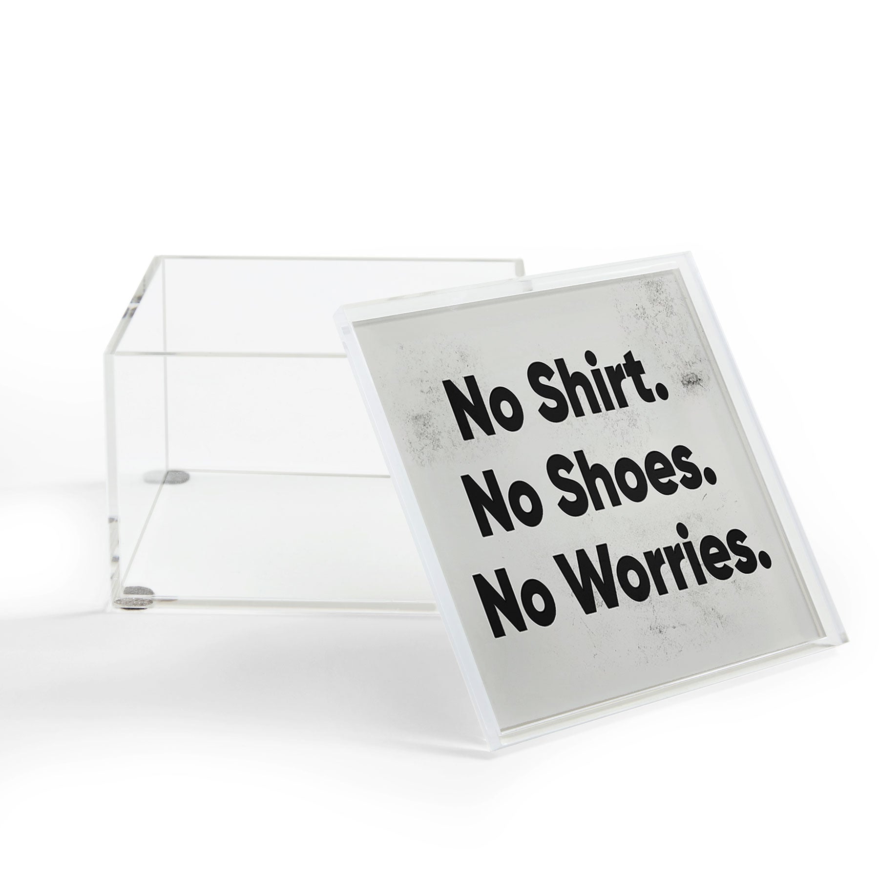 DENY Designs no shirt no shoes no worries Acrylic Box