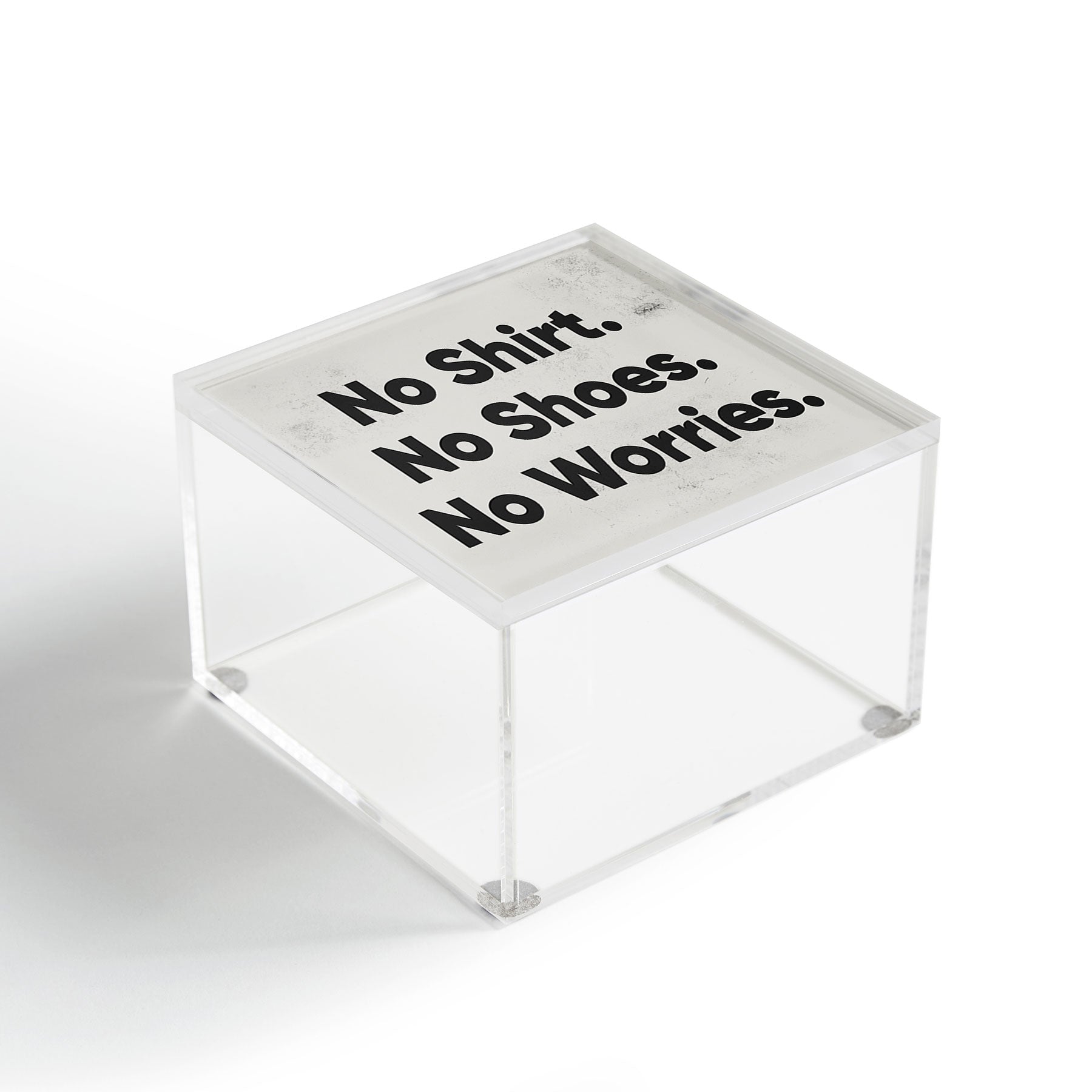 DENY Designs no shirt no shoes no worries Acrylic Box
