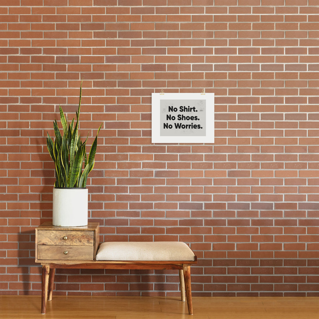 DENY Designs no shirt no shoes no worries Art Print