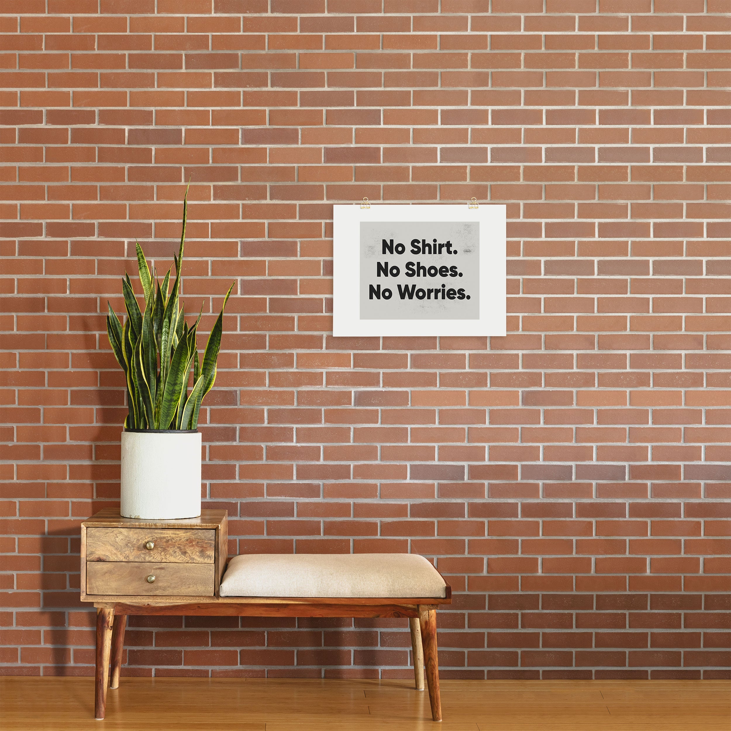 DENY Designs no shirt no shoes no worries Art Print
