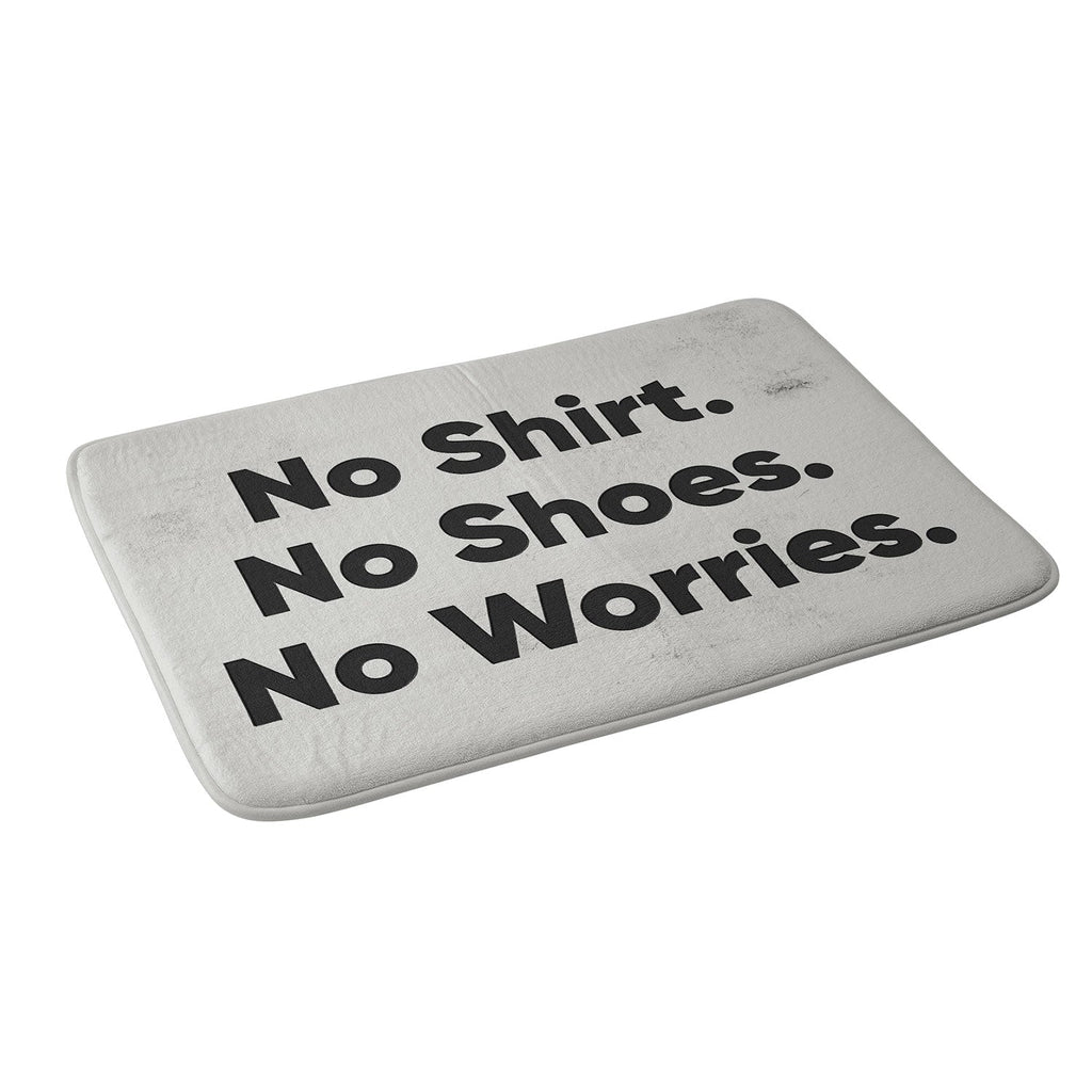 DENY Designs no shirt no shoes no worries Memory Foam Bath Mat