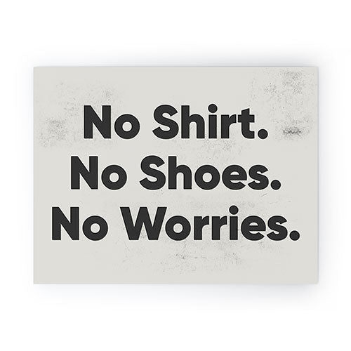 DENY Designs no shirt no shoes no worries Mini Art Print