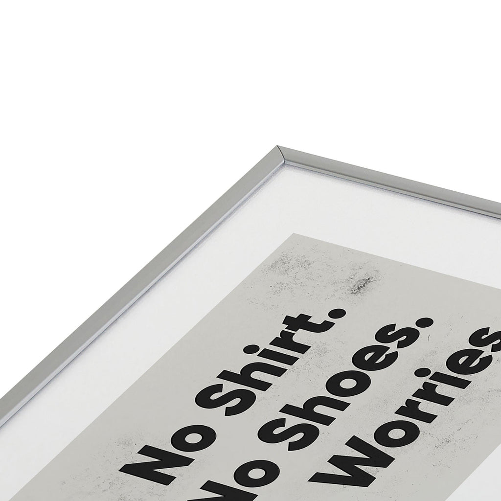 DENY Designs no shirt no shoes no worries Metal Framed Art Print