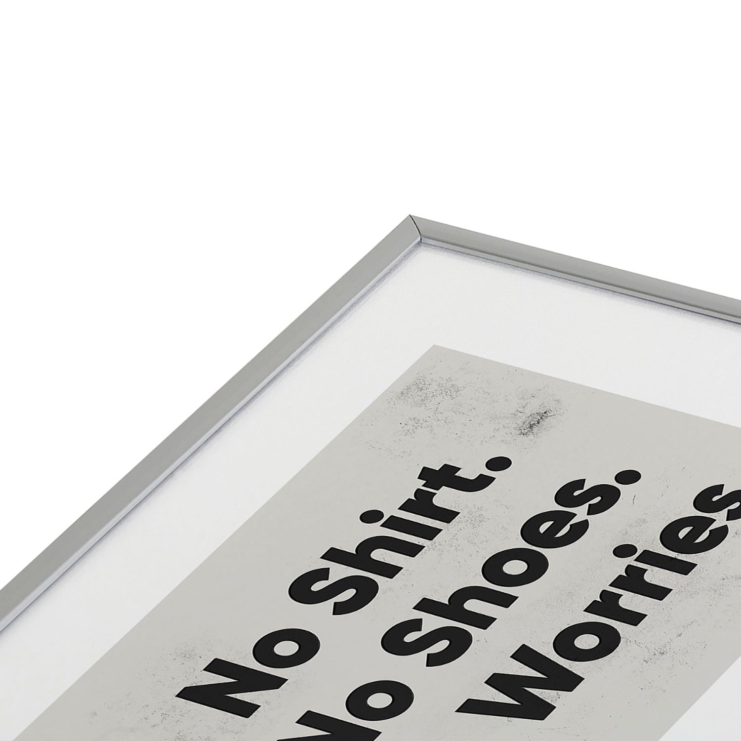 DENY Designs no shirt no shoes no worries Metal Framed Art Print