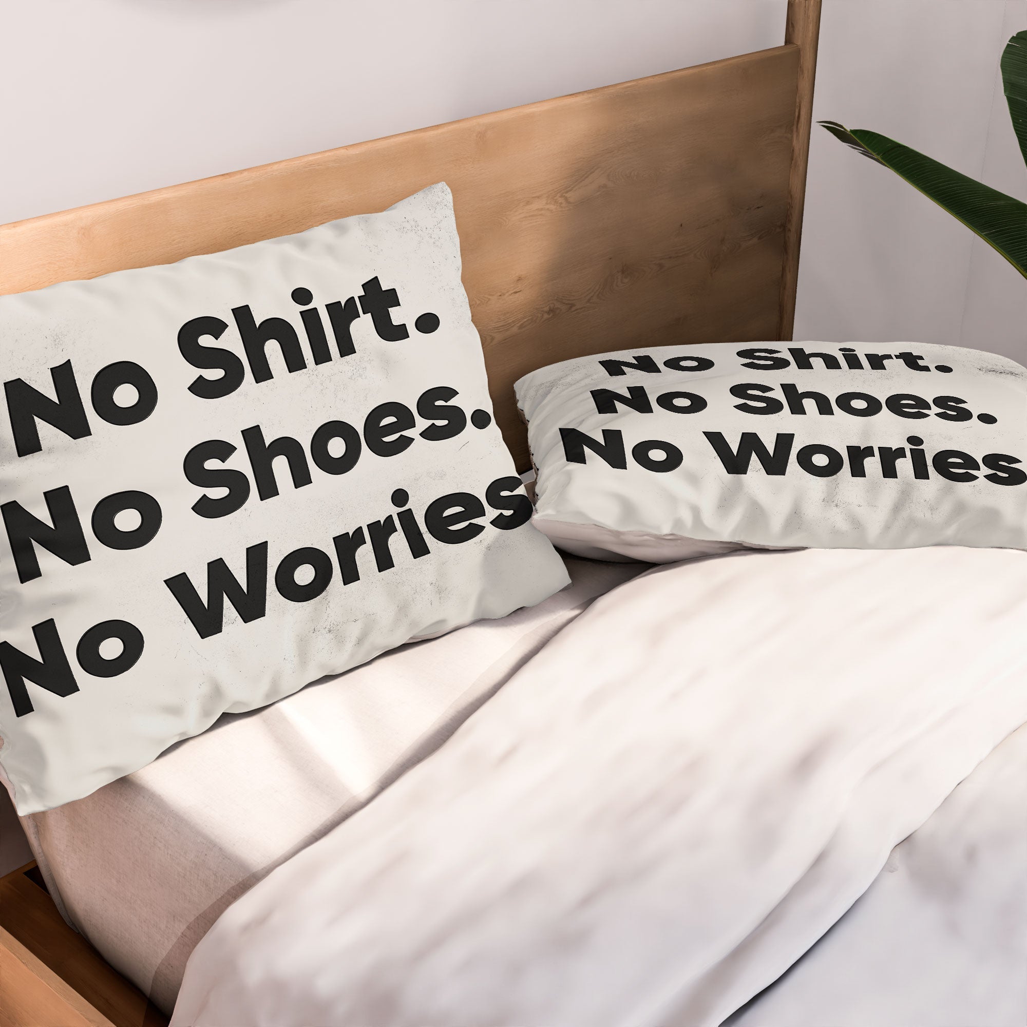 DENY Designs no shirt no shoes no worries Pillow Shams