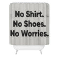 DENY Designs no shirt no shoes no worries Shower Curtain