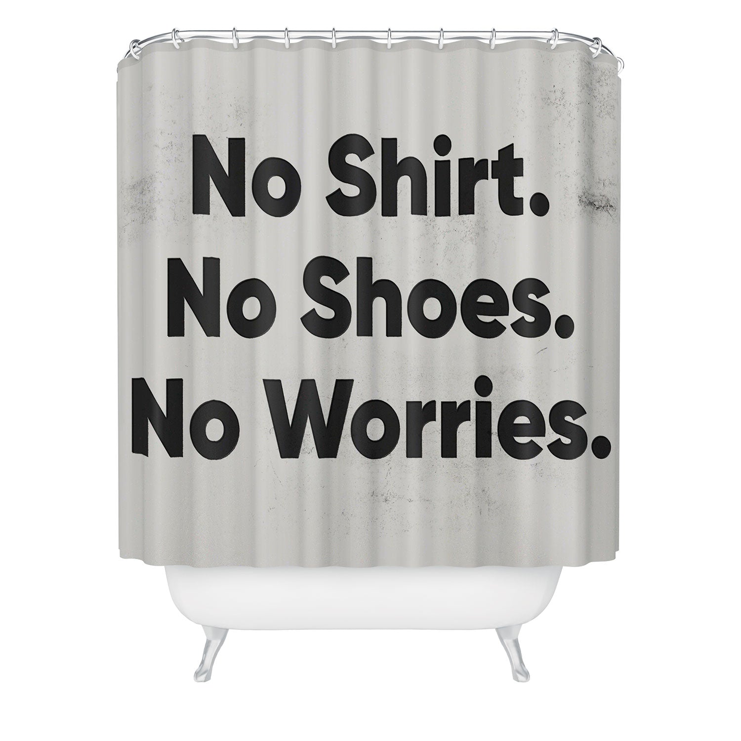 DENY Designs no shirt no shoes no worries Shower Curtain