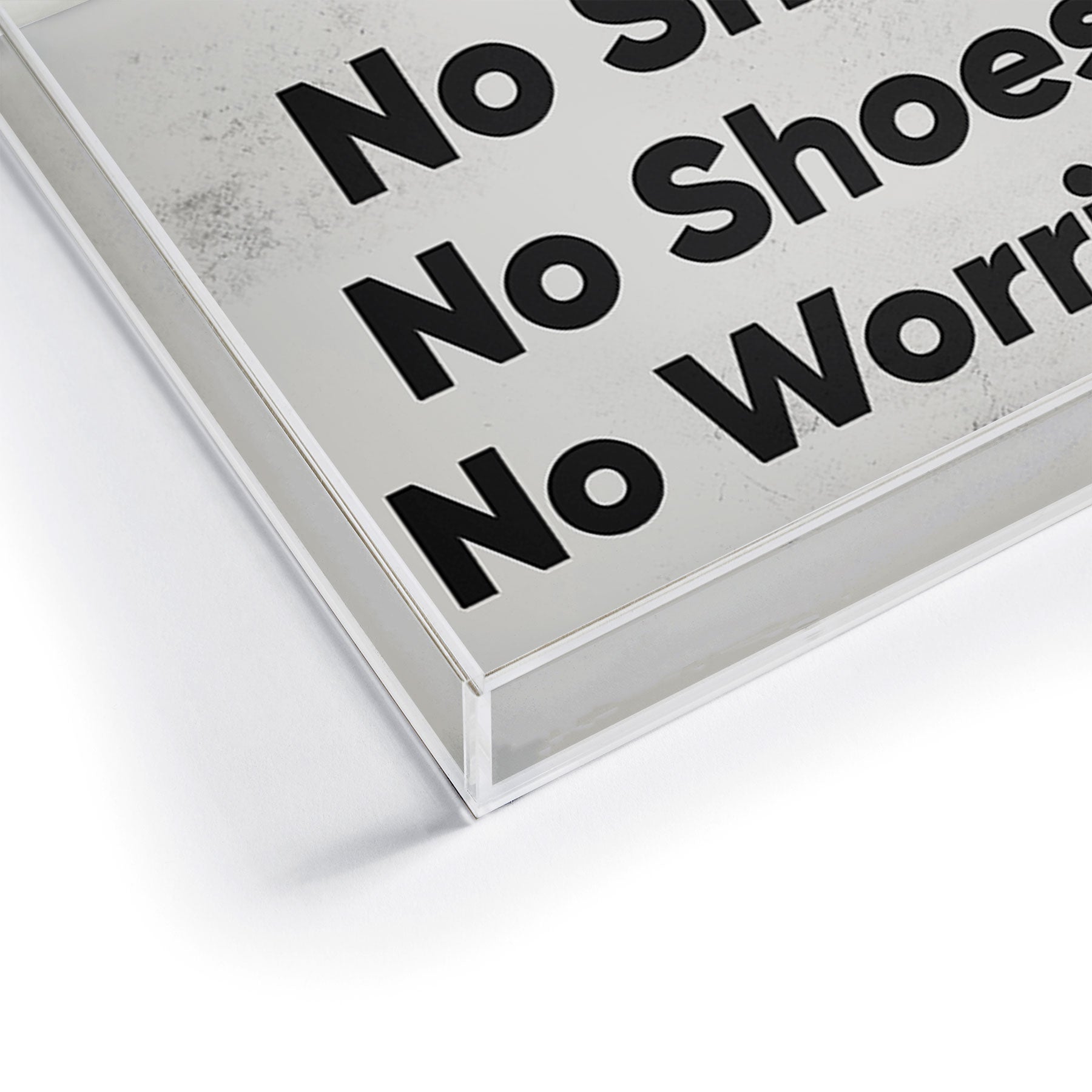 DENY Designs no shirt no shoes no worries Acrylic Tray