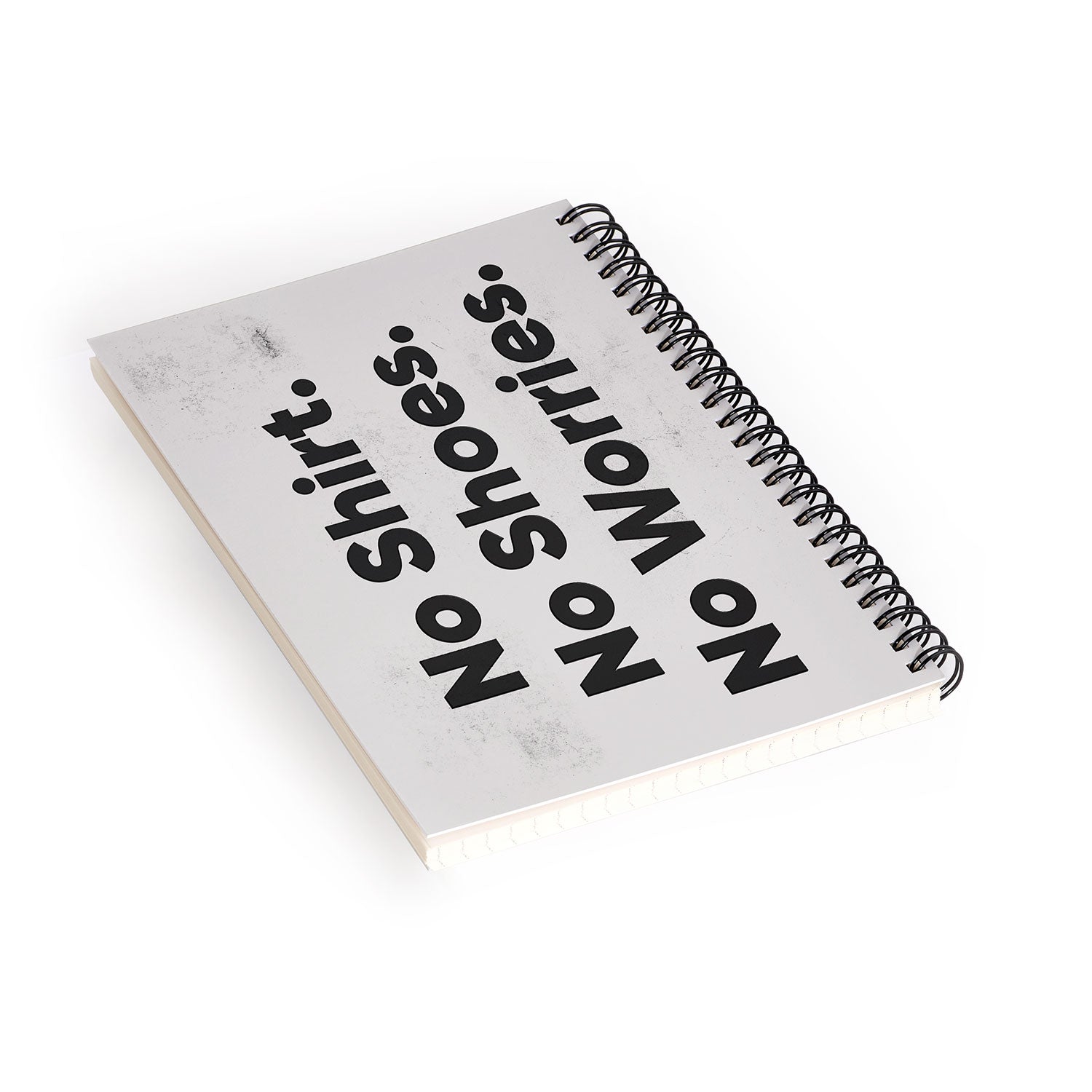 DENY Designs no shirt no shoes no worries Spiral Notebook