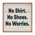 DENY Designs no shirt no shoes no worries Square Tray