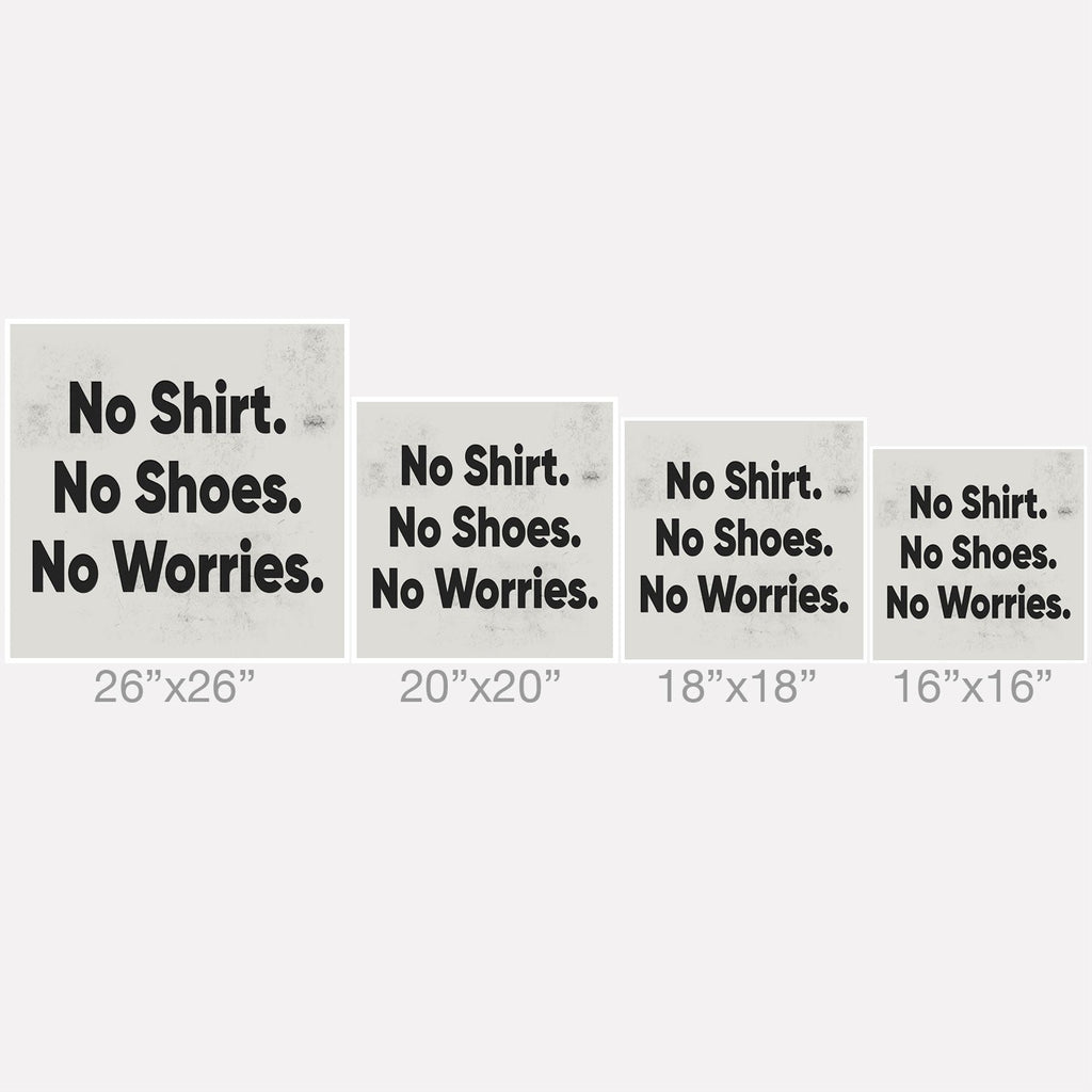 DENY Designs no shirt no shoes no worries Outdoor Throw Pillow